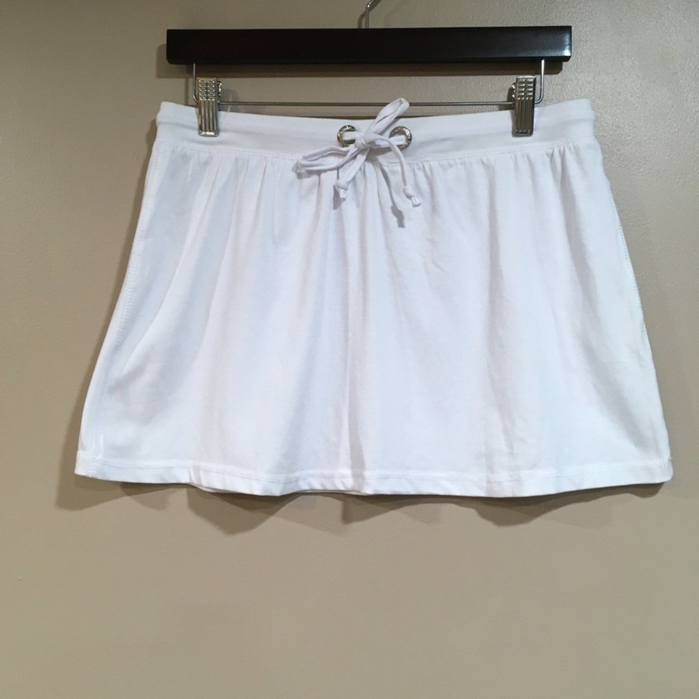 Venus Mini Tennis Skirt Womens S White Athletic Casual Preppy Drawstring Basic